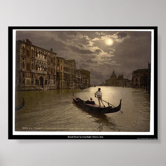 Grand Canal by moonlight, Venetië, Italië Poster (Voorkant)