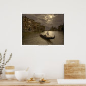Grand Canal by moonlight, Venetië, Italië Poster (Keuken)