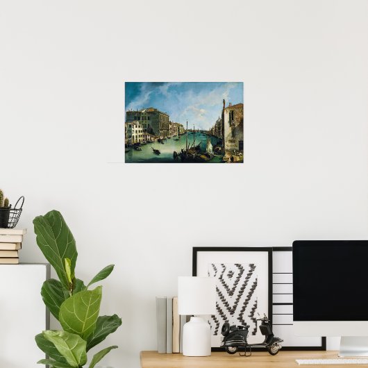 Grand Canal door Canaletto Poster (Thuiskantoor)
