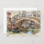 Grand Canal Gondola Rides, Venetië Briefkaart (Voorkant / Achterkant)