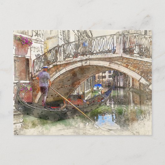 Grand Canal Gondola Rides, Venetië Briefkaart (Voorkant)