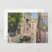  Grand Canal Gondolas Venice Italië Reis Briefkaart (Voorkant / Achterkant)