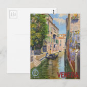  Grand Canal Gondolas Venice Italië Reis Briefkaart (Voorkant / Achterkant)