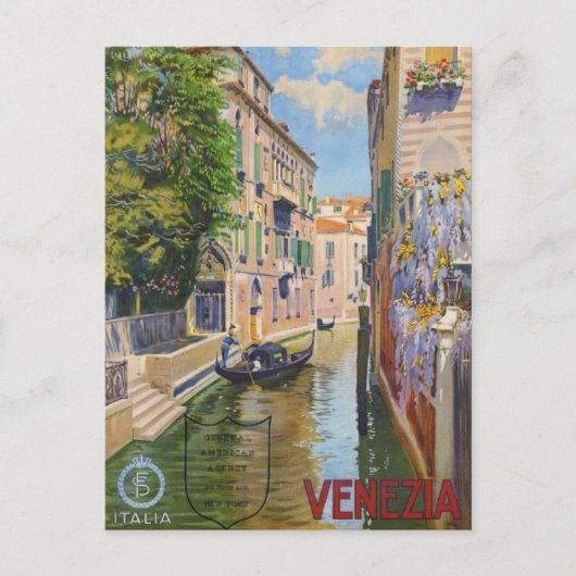  Grand Canal Gondolas Venice Italië Reis Briefkaart (Voorkant)