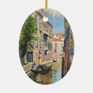  Grand Canal Gondolas Venice Italië Reis Keramisch Ornament
