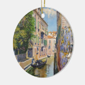  Grand Canal Gondolas Venice Italië Reis Keramisch Ornament (Links)