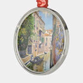  Grand Canal Gondolas Venice Italië Reis Metalen Ornament (Links)