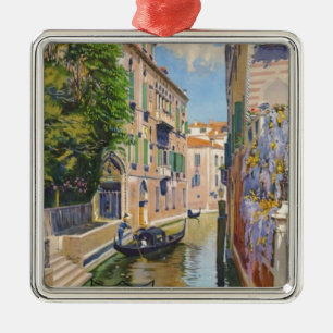Grand Canal Gondolas Venice Italië Reis Metalen Ornament