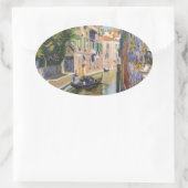 Grand Canal Gondolas Venice Italië Reis Ovale Sticker (Tas)