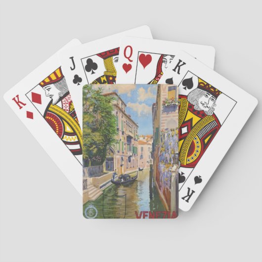  Grand Canal Gondolas Venice Italië Reis Pokerkaarten (Achterkant)