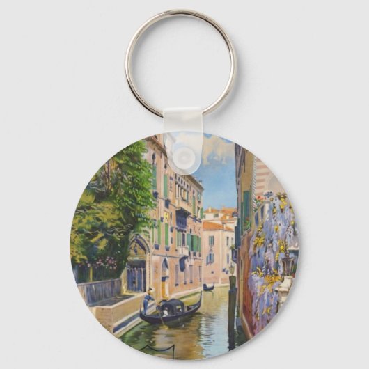  Grand Canal Gondolas Venice Italië Reis Sleutelhanger (Voorkant)