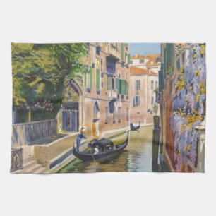  Grand Canal Gondolas Venice Italië Reis Theedoek