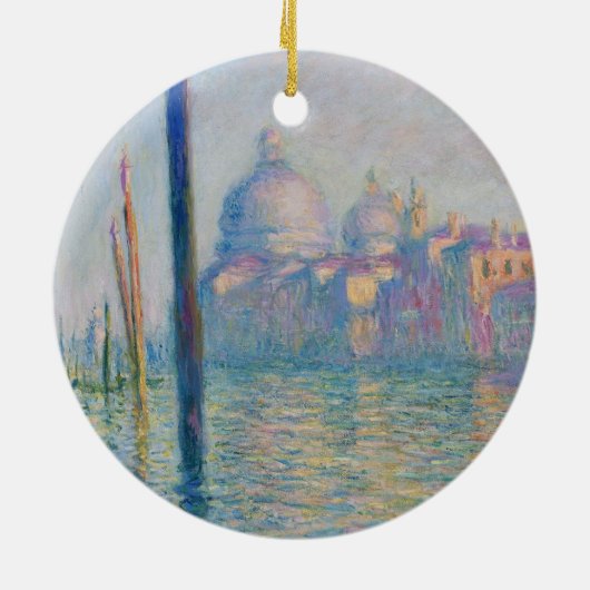 Grand Canal Monet Venetië Italië Klassiek schilder Keramisch Ornament (Achterkant)