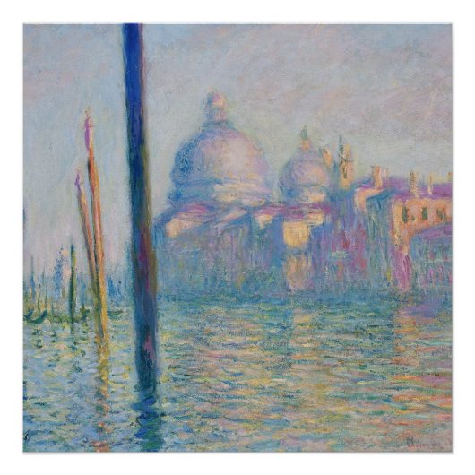 Grand Canal Monet Venetië Italië Klassiek schilder Poster (Voorkant)