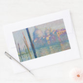 Grand Canal Monet Venetië Italië Klassiek schilder Rechthoekige Sticker (Envelop)