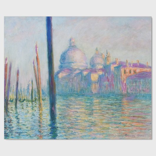 Grand Canal Monet Venice Italy Classic Painting Cadeaupapier (Vlak)