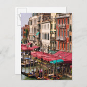 Grand Canal of Venice, Italië, met gondola-boten Briefkaart (Voorkant / Achterkant)
