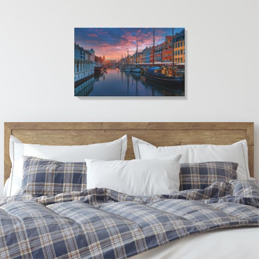 Grand Canal te Dusk Canvas Afdruk (Insitu (Slaapkamer))