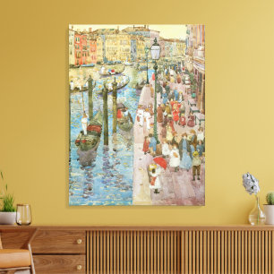 Grand Canal, Venetië, door Maurice Prendergast Canvas Afdruk