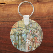 Grand Canal, Venetië, door Maurice Prendergast Sleutelhanger (Voorkant)