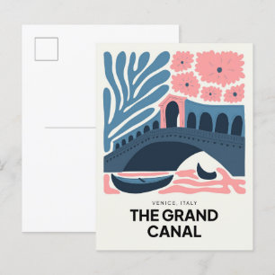 Grand Canal Venetië Italië abstracte reizen bloeme Briefkaart