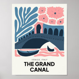 Grand Canal Venetië Italië abstracte reizen bloeme Poster