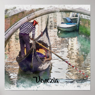Grand Canal, Venetië, Poster van het Italiaanse on
