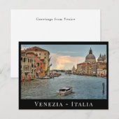 Grand Canal, Venezia Italia Venice Custom text Briefkaart (Voorkant / Achterkant)