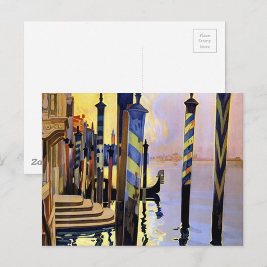  Grand Canal Venice Italië Reis Briefkaart (Voorkant / Achterkant)