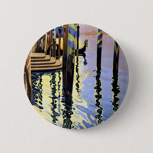 Grand Canal Venice Italië Reis Ronde Button 5,7 Cm (Voorkant)