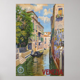 Grand Canal Venice Italië Vintage Travel Poster