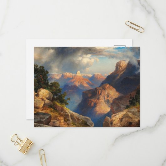Grand Canyon, 1912, door Thomas Moran Uitnodiging Briefkaart (Voorkant / Achterkant in situ)