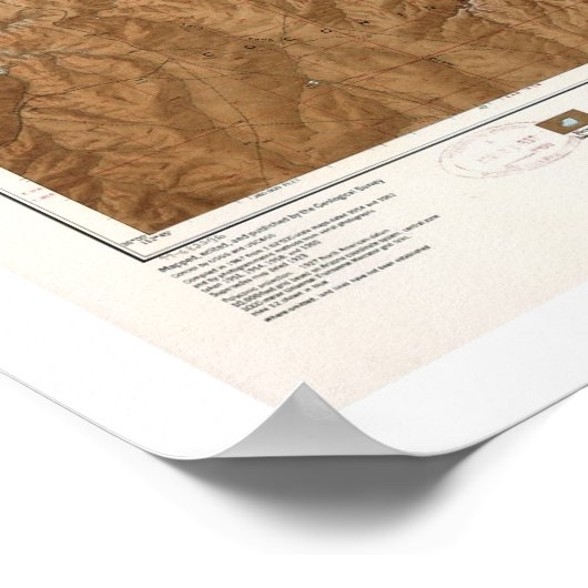 Grand Canyon and Vicinity Map 1962 Poster (Hoek)