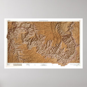 Grand Canyon and Vicinity Map 1962 Poster