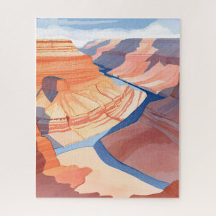 Grand Canyon Aquarellandschapsschildering Legpuzzel
