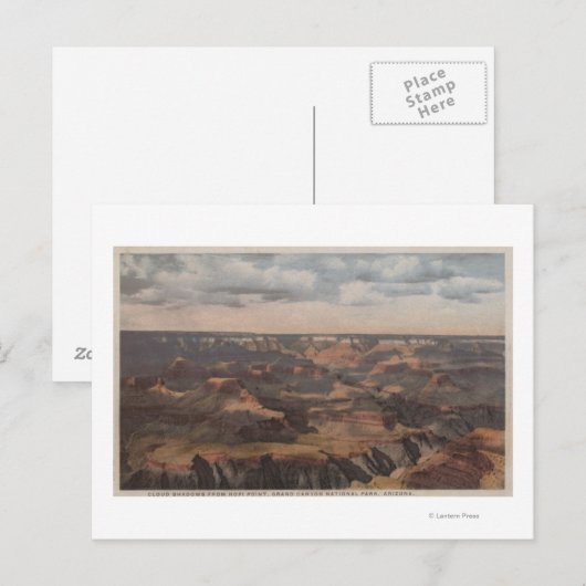 Grand Canyon, Arizona - Cloud Shadows uit Hopi 2 Briefkaart (Voorkant / Achterkant)