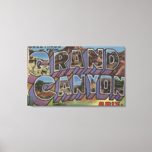 Grand Canyon, Arizona - Grote letterscènes Canvas Afdruk