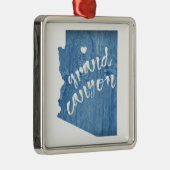 Grand Canyon Arizona houtnerf Metalen Ornament (Rechts)