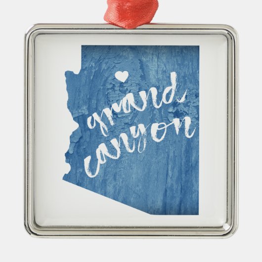 Grand Canyon Arizona houtnerf Metalen Ornament (Voorkant)