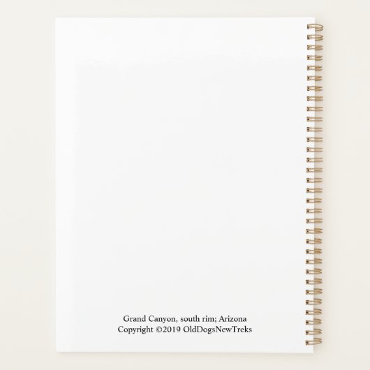 Grand Canyon, Arizona - Reizen Planner (Achterkant)