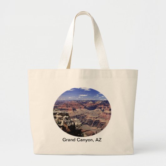 Grand Canyon, Arizona Rock Formation Cutout Large Grote Tote Bag (Voorkant)