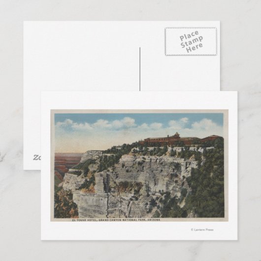 Grand Canyon, Arizona - Uitzicht El Tovar Hotel Briefkaart (Voorkant / Achterkant)