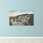 Grand Canyon, Arizona - Uitzicht El Tovar Hotel Canvas Afdruk (Insitu (Houten vloer))