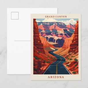 Grand Canyon Arizona USA Elegant Vintage Travel Briefkaart