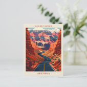 Grand Canyon Arizona USA Elegant Vintage Travel Briefkaart (Staand voorkant)