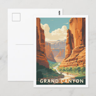 Grand Canyon Arizona Verenigde Staten Beroemde Rei Briefkaart