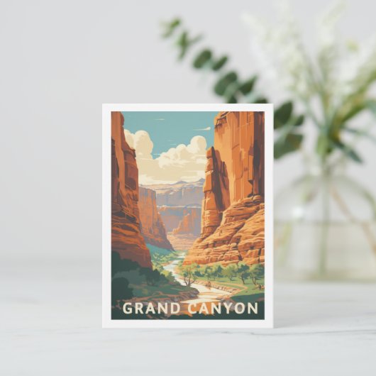 Grand Canyon Arizona Verenigde Staten Beroemde Rei Briefkaart (Staand voorkant)