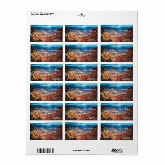 Grand Canyon, Arizona, Verenigde Staten Etiket (Full Sheet)
