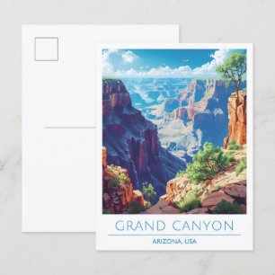 Grand Canyon Arizona Verenigde Staten Vintage Trav Briefkaart