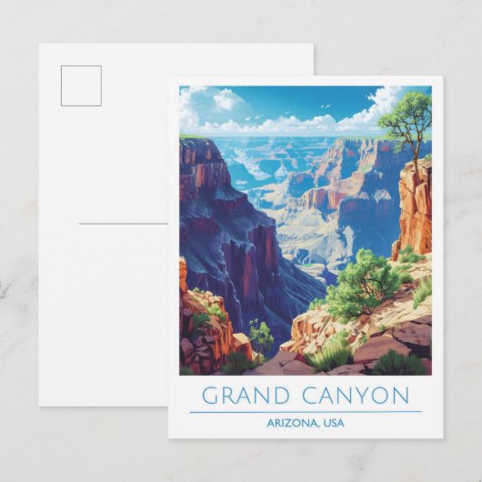 Grand Canyon Arizona Verenigde Staten Vintage Trav Briefkaart (Voorkant / Achterkant)
